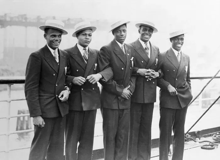 Framed Print : United States Military Men Arriving at The Olympics in Germany Framed Print : United States Military Men Arriving at The Olympics in Germany