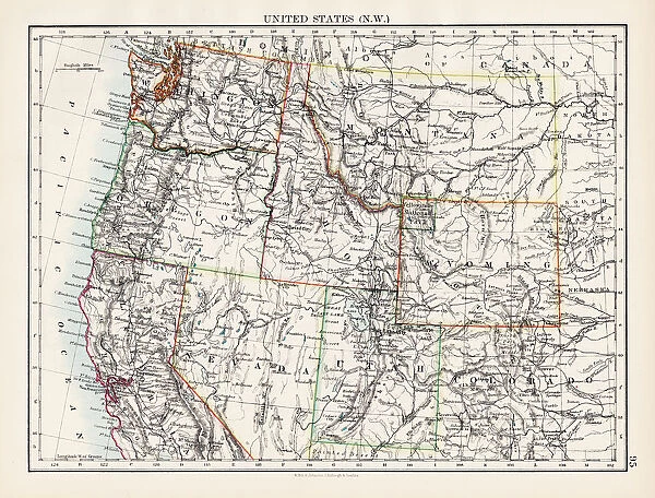 United States North West map 1897