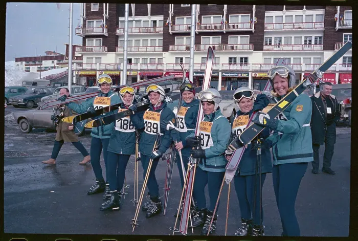 Framed Print : The United States Skiers Ladies Team Framed Print : The United States Skiers Ladies Team