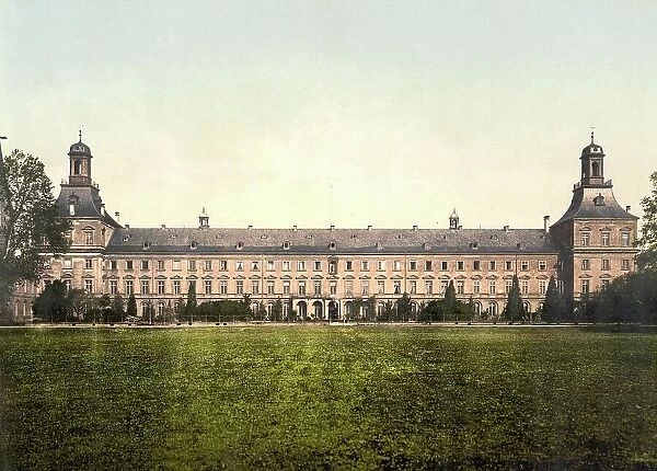The University in Bonn, North Rhine-Westphalia, Germany, Historic, digitally restored reproduction of a photochromic print from the 1890s