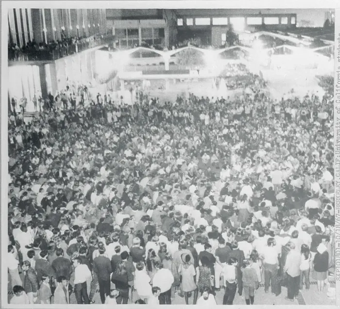Framed Print : University of California Students Holding Mass Meeting Framed Print : University of California Students Holding Mass Meeting
