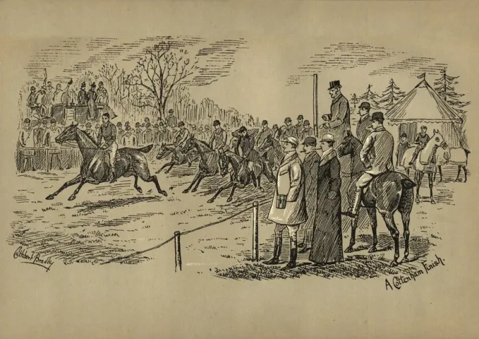 Framed Print : University of Cambridge Varsity Horse Race 1890s, Victorian 19th Century