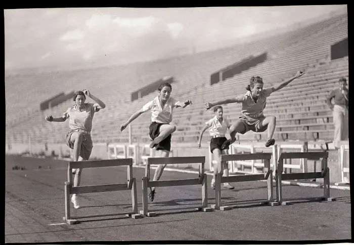 Framed Print : University of Kansas Female Track Meet Framed Print : University of Kansas Female Track Meet