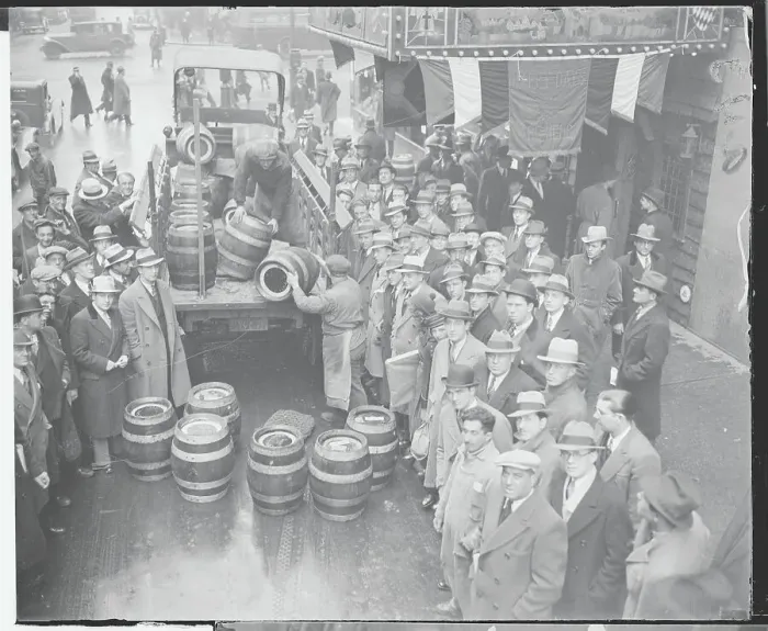 Framed Print : Unloading Beer at Restaurant Framed Print : Unloading Beer at Restaurant