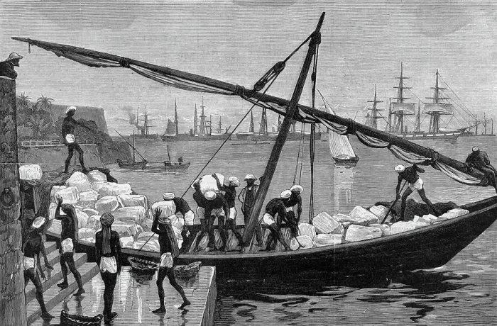 Framed Print : Unloading Ice At Bombay Framed Print : Unloading Ice At Bombay