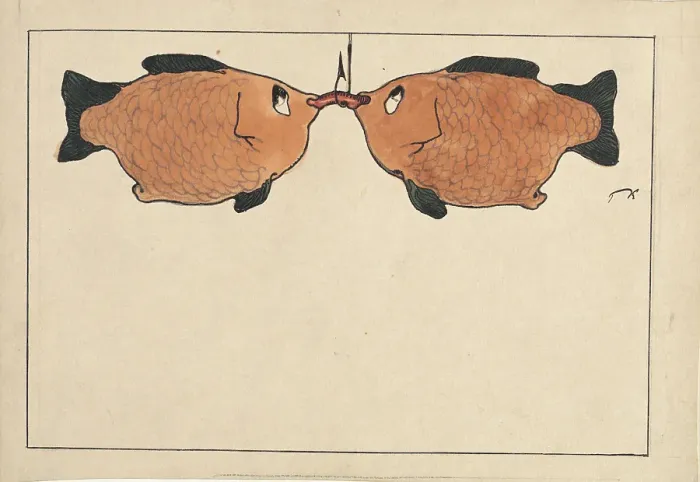 Framed Print : Untitled Two Fishes Framed Print : Untitled Two Fishes