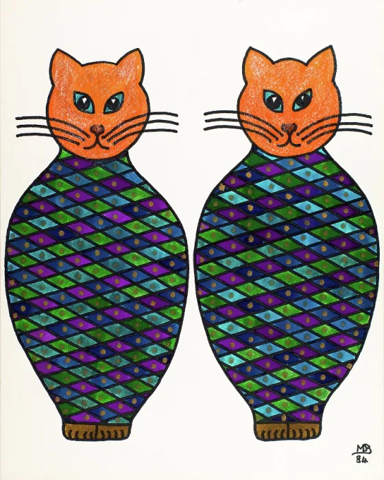 Framed Print : 'Untitled, by Mario De Biasi, from the 'Cats' Series, 1984, 20th Century, drawing' Framed Print : 'Untitled, by Mario De Biasi, from the 'Cats' Series, 1984, 20th Century, drawing'