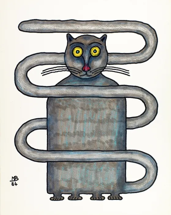 Framed Print : 'Untitled, by Mario De Biasi, from the 'Cats' Series, 1984, 20th Century, drawing' Framed Print : 'Untitled, by Mario De Biasi, from the 'Cats' Series, 1984, 20th Century, drawing'