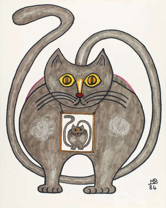 Framed Print : 'Untitled, by Mario De Biasi, from the 'Cats' Series, 1984, 20th Century, drawing' Framed Print : 'Untitled, by Mario De Biasi, from the 'Cats' Series, 1984, 20th Century, drawing'