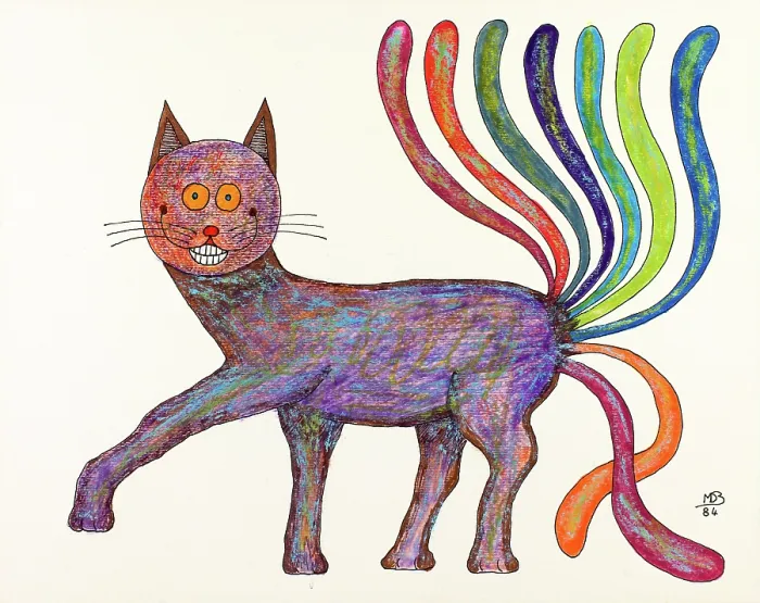 Framed Print : 'Untitled, by Mario De Biasi, from the 'Cats' Series, 1984, 20th Century, drawing' Framed Print : 'Untitled, by Mario De Biasi, from the 'Cats' Series, 1984, 20th Century, drawing'