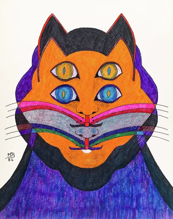Framed Print : 'Untitled, by Mario De Biasi, from the 'Cats' Series, 1984, 20th Century, drawing' Framed Print : 'Untitled, by Mario De Biasi, from the 'Cats' Series, 1984, 20th Century, drawing'