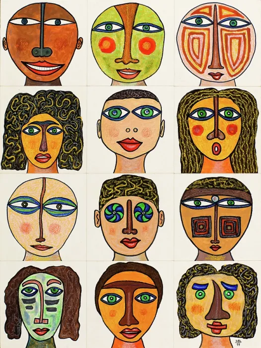 Framed Print : 'Untitled, by Mario De Biasi, from the 'Faces' series, 1999, 20th Century, drawing' Framed Print : 'Untitled, by Mario De Biasi, from the 'Faces' series, 1999, 20th Century, drawing'