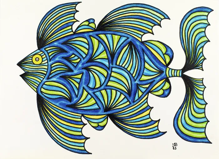 Framed Print : 'Untitled, by Mario De Biasi, from the 'Fishes' series, 1983, 20th Century, drawing' Framed Print : 'Untitled, by Mario De Biasi, from the 'Fishes' series, 1983, 20th Century, drawing'