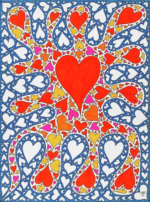 Framed Print : 'Untitled, by Mario De Biasi, from the 'Hearts' series, 1996, 20th Century, drawing' Framed Print : 'Untitled, by Mario De Biasi, from the 'Hearts' series, 1996, 20th Century, drawing'