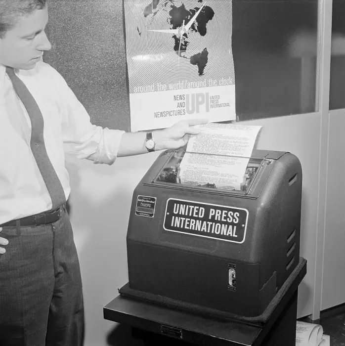 Framed Print : UPI Teletype Machine Framed Print : UPI Teletype Machine