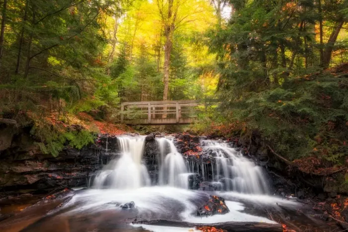 Framed Print : Upper Chapel Falls in Autumn Framed Print : Upper Chapel Falls in Autumn
