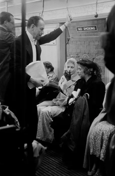 Framed Print : Upper Class Using Tube Train During Coronation, 1953 Framed Print : Upper Class Using Tube Train During Coronation, 1953