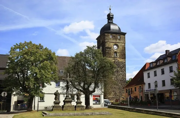 Framed Print : Upper Gate, Kronach Gate Tower, in Lichtenfels, Upper Franconia, Bavaria, Germany