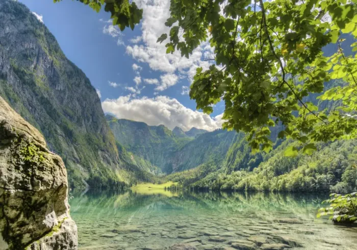Framed Print : Upper Lake with reflection, Salet am Konigssee, Berchtesgaden National Park, Berchtesgadener Land district, Upper Bavaria, Bavaria, Germany Framed Print : Upper Lake with reflection, Salet am Konigssee, Berchtesgaden National Park, Berchtesgadener Land district, Upper Bavaria, Bavaria, Germany