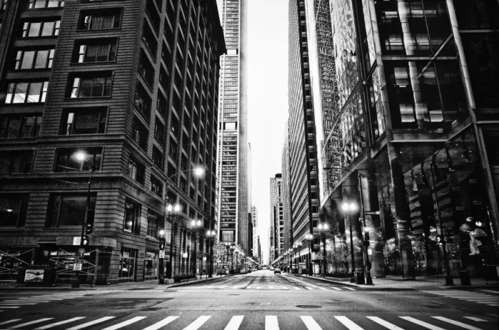 Framed Print : Urban Chicago city Intersection of streets Framed Print : Urban Chicago city Intersection of streets