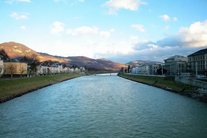 Framed Print : Urban river and rural landscape Framed Print : Urban river and rural landscape