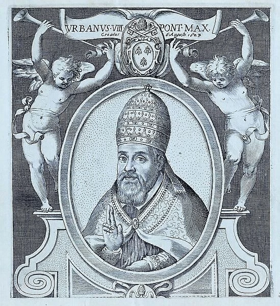 Urban VIII 5 April 1568, 29 July 1644, was Pope of the Catholic Church from 1623 to 1644, historical Rome, Italy, digital reproduction of a 17th century original, original date not known