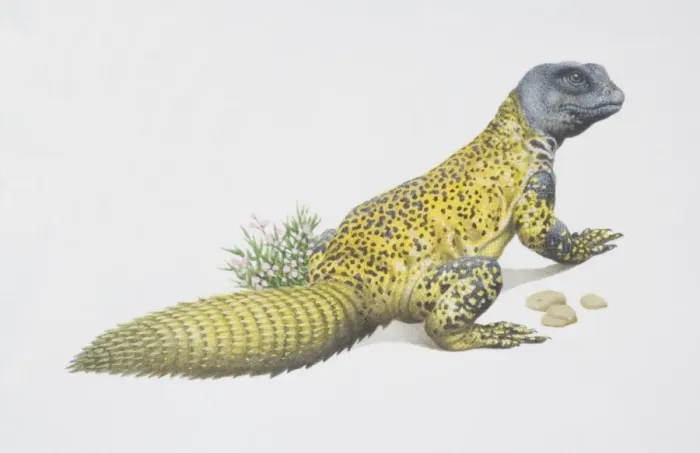 Framed Print : Uromastix acanthinurus, Spiny-tailed Agama, side view
