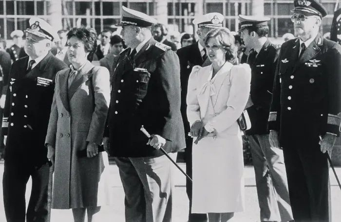 Framed Print : Uruguay's Military Leaders Posing at Ceremony Framed Print : Uruguay's Military Leaders Posing at Ceremony