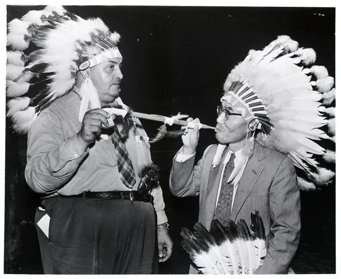Framed Print : Us-Japan Ambassador Pulls On Peace Pipe Framed Print : Us-Japan Ambassador Pulls On Peace Pipe