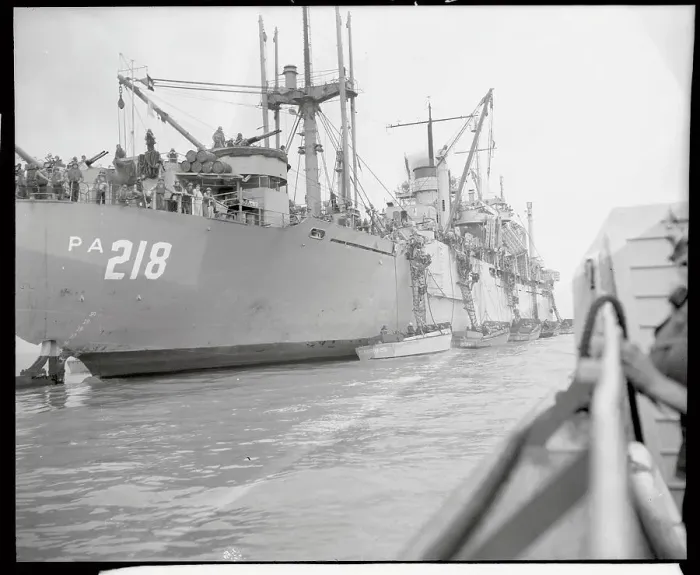 Framed Print : U.S. Marine Ship Arriving at Inchon Framed Print : U.S. Marine Ship Arriving at Inchon
