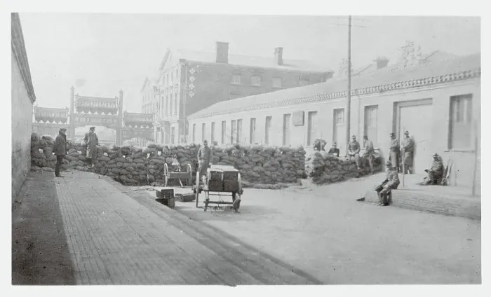 Framed Print : U.S. Marines Barricading Streets Framed Print : U.S. Marines Barricading Streets
