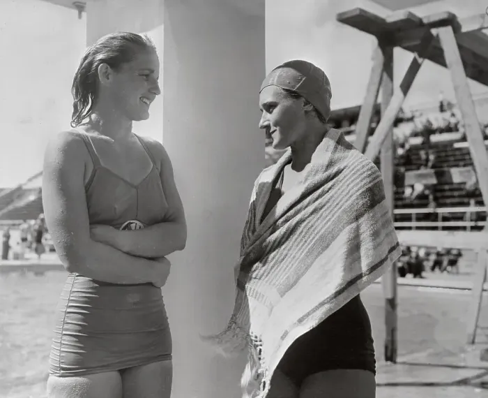 Framed Print : U.S. Swim Team Member Meeting Soviet Swim Team Framed Print : U.S. Swim Team Member Meeting Soviet Swim Team
