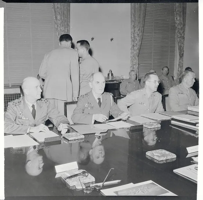 Framed Print : U.S. War Strategists Meet with British Framed Print : U.S. War Strategists Meet with British