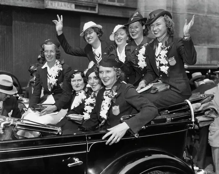 Framed Print : U.S. Women Return - Olympics 1936
