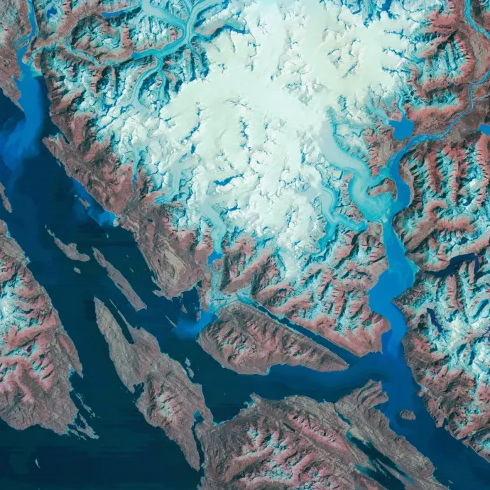 Framed Print : USA, Alaska, Juneau, satellite image Framed Print : USA, Alaska, Juneau, satellite image