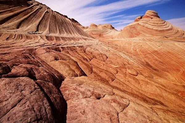 USA, Arizona, Colorado Plateau, Sandstone buutes, folded rock, petrified sand dunes