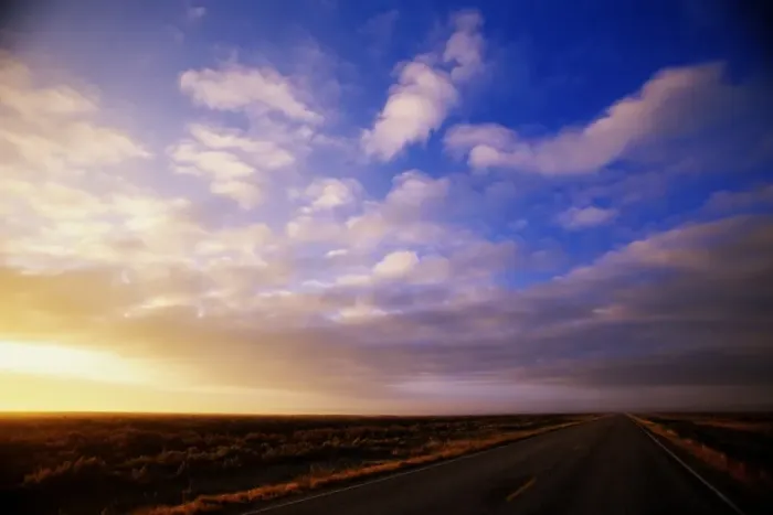 Framed Print : USA, Colorado, cumulus clouds over road Framed Print : USA, Colorado, cumulus clouds over road