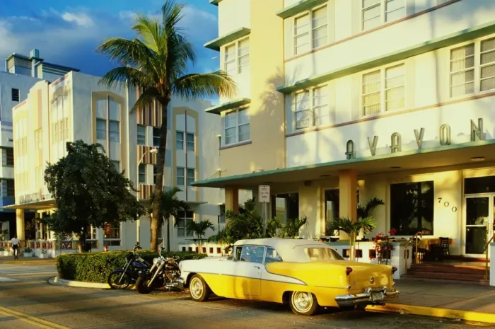 Framed Print : USA, Florida, Miami, south Beach street scene Framed Print : USA, Florida, Miami, south Beach street scene