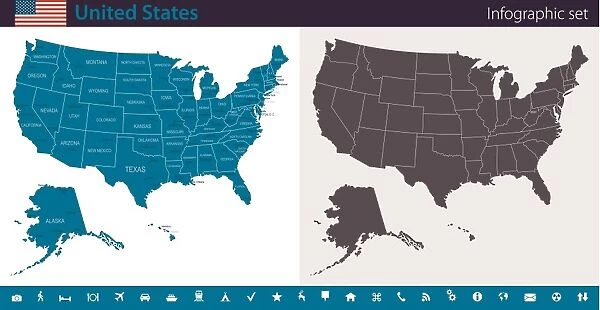 USA Map - Infographic Set