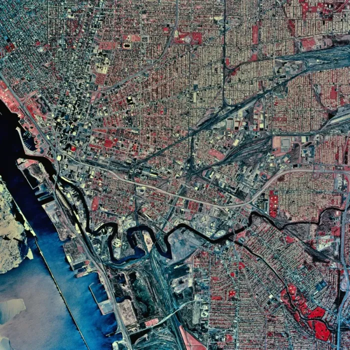 Framed Print : USA, New York, Buffalo, satellite image Framed Print : USA, New York, Buffalo, satellite image
