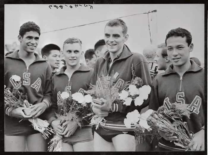 Framed Print : U.S.A. Olympic Men's Swimming Relay Team