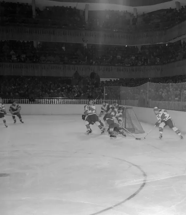 Framed Print : USA Playing Russia in Olympic Hockey Game Framed Print : USA Playing Russia in Olympic Hockey Game
