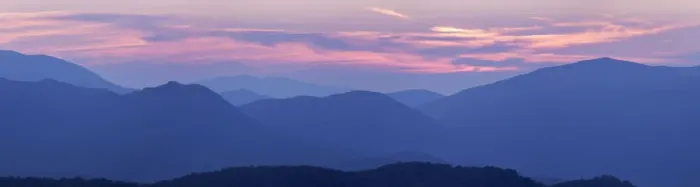 Framed Print : USA, Tennessee, Smoky Mountains National Park, Sunset landscape