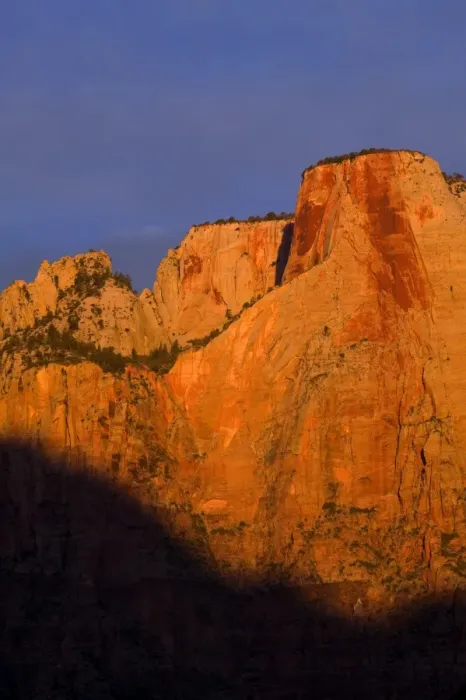 Framed Print : USA, Utah, Zion National Park, mesa and shadows