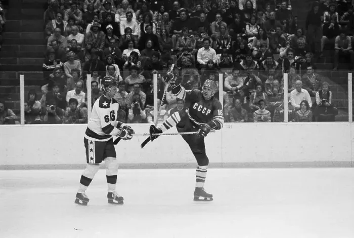 Framed Print : USA vs USSR Ice Hockey Game at 1980 Olympics Framed Print : USA vs USSR Ice Hockey Game at 1980 Olympics