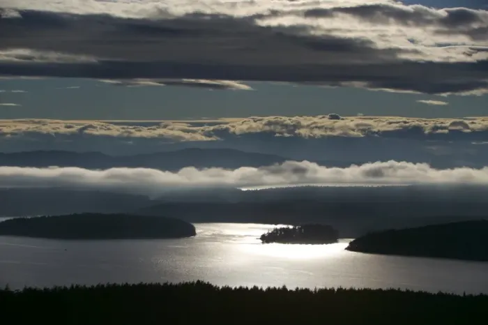 Framed Print : USA, Washington, San Juan Islands, aerial view