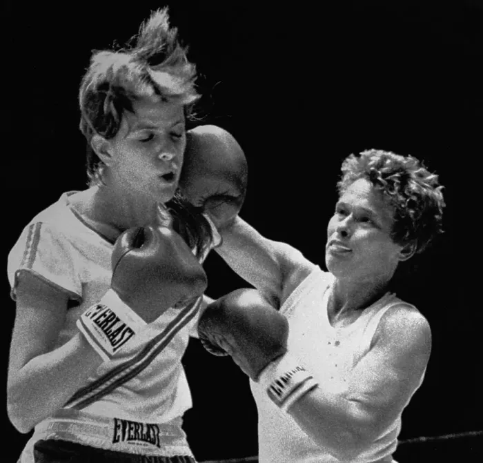 Framed Print : Uschi Doering Punching Cathy Davis Framed Print : Uschi Doering Punching Cathy Davis