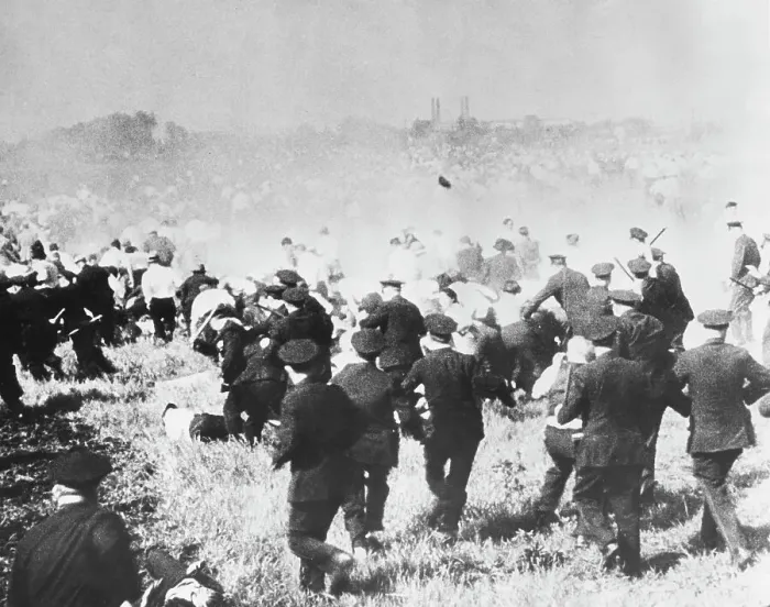 Framed Print : Use Newsreel as Evidence in Senate Riot Hearing Framed Print : Use Newsreel as Evidence in Senate Riot Hearing