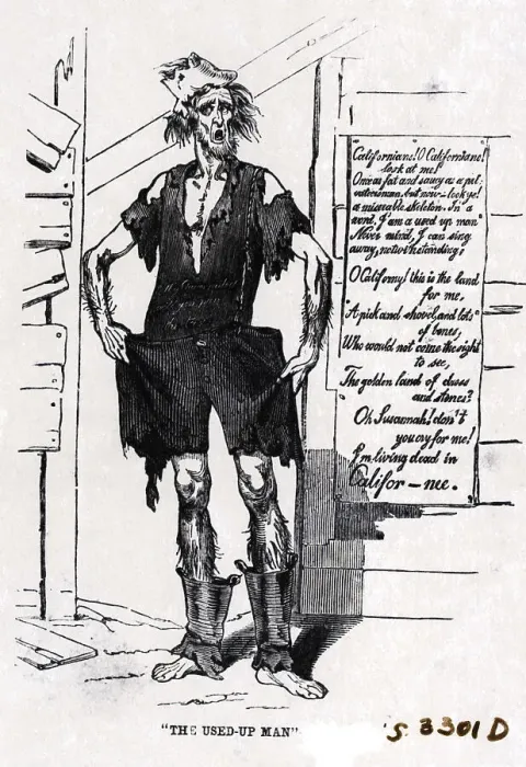 Framed Print : The Used-Up Man-Ridiculing The Gold Rush Framed Print : The Used-Up Man-Ridiculing The Gold Rush