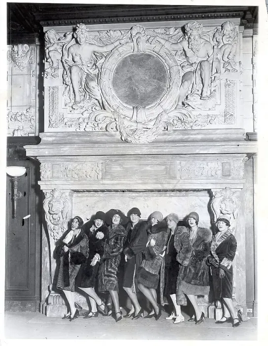 Framed Print : Ushers Posing in Senator's Fireplace